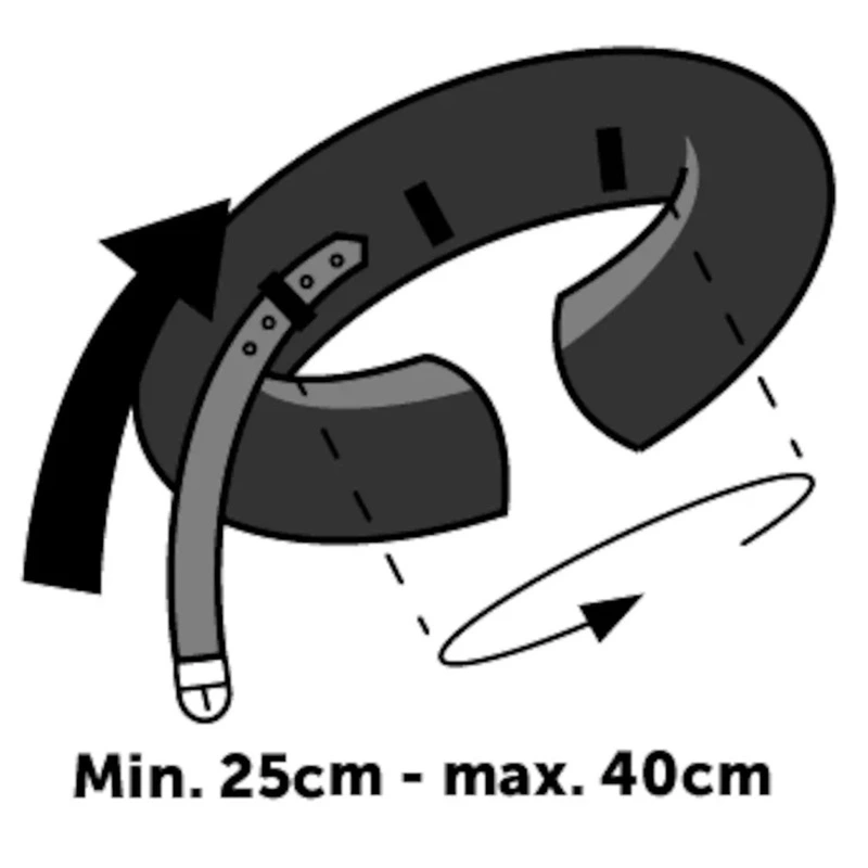 Oppustelig halskrave M 25-40 cm